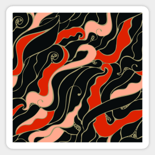 Japanese Patterns. Kelp. Sticker